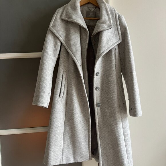 SOIA & KYO Wool Double Collar Coat - Picture 2 of 5